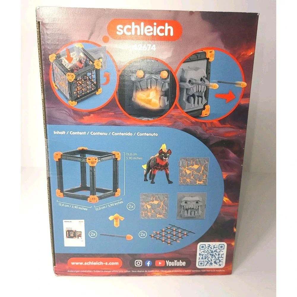 Schleich Eldrador Creatures BattleCave Lava Hyena Play– NEW